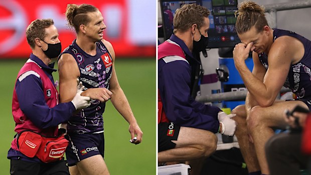 Nat Fyfe goes down