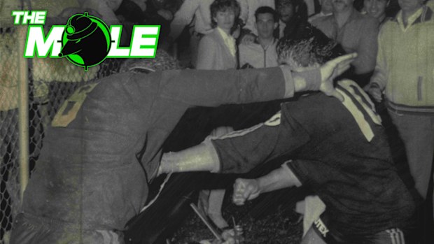 Greg Dowling and Kevin Tamati's famous sideline brawl in 1985.