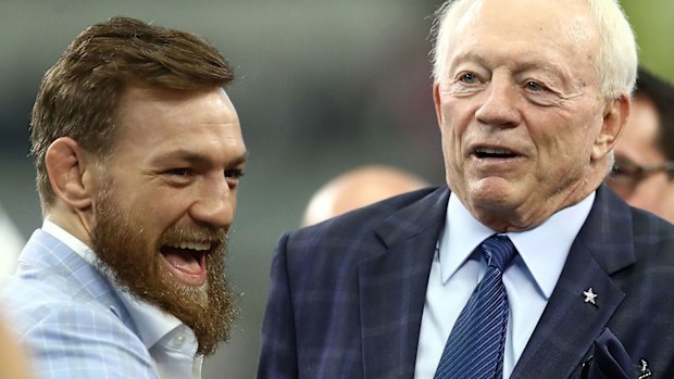 Conor McGregor with Dallas Cowboys owner Jerry Jones
