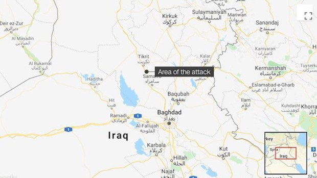 The attacks killed eight people north of the Iraqi capital.