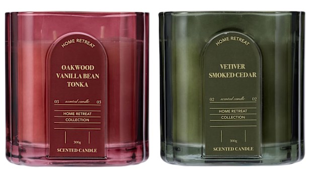 Kmart Home Retreat glass candles 