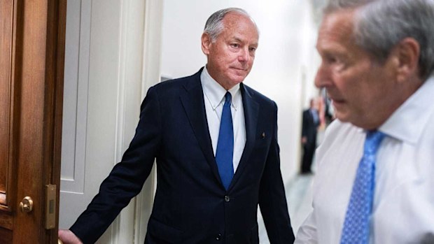 Steve Ricchetti, who served as counselor to former President Joe Biden, arrives to a House Oversight Committee interview.