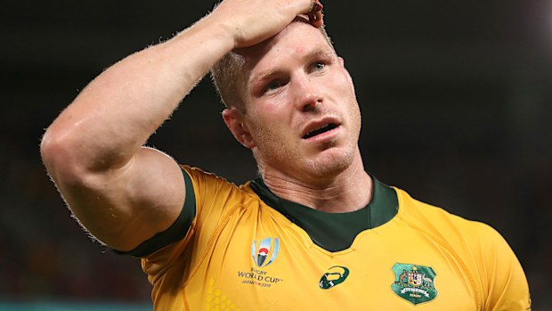 David Pocock of Australia looks on at full-time