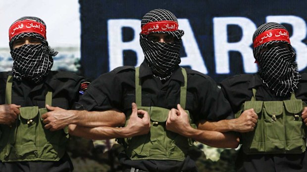 Iranian Basij members, paramilitary volunteers, affiliated to the Revolutionary Guards, attends an anti-Israel rally to commemorate the day of 'Al-Quds'.