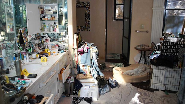 A photo taken by investigators during the search of the home of Gene Hackman and his wife Betsy Arakawa.