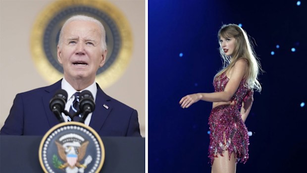 One third of Republicans believe a false conspiracy involving Joe Biden and Taylor Swift is true.
