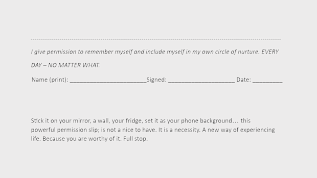 Mum's permission note