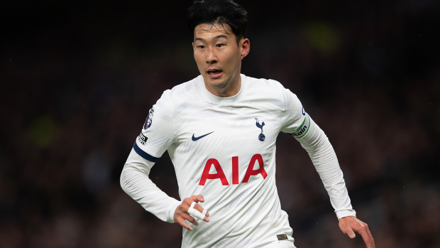 Son Heung-min during the Premier League match between Tottenham Hotspur and Brighton.