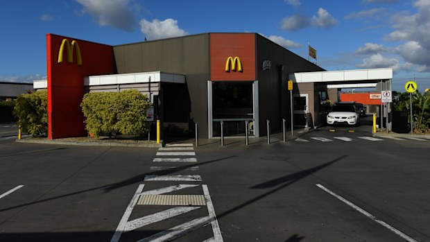 General view of the exterior of Fawkner McDonald's in Melbourne, Thursday, May, 14, 2020. 