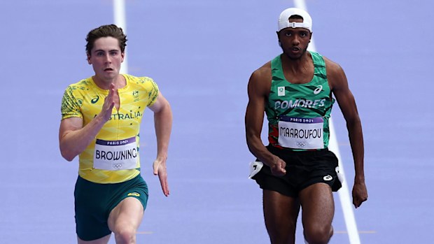Rohan Browning in action at the Stade de France.
