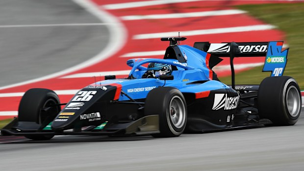Australia's Calan Williams testing in Spain prior to the 2021 F3 season.