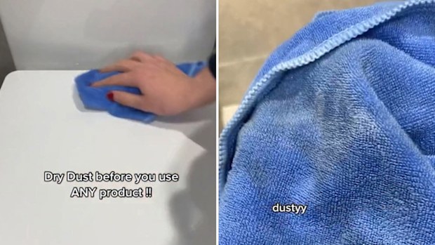 Cleaning tips dusting microfibre cloth