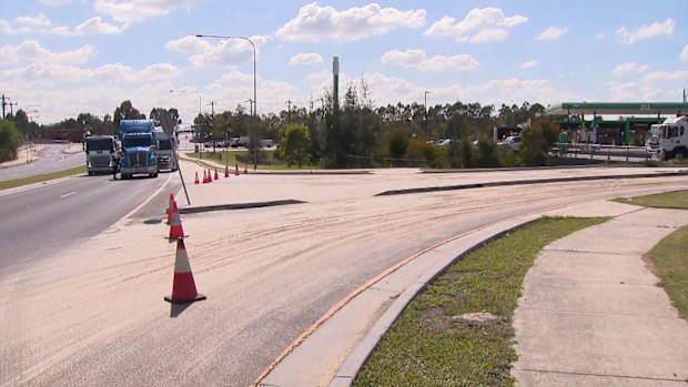 Cream split on roads at western Sydney 