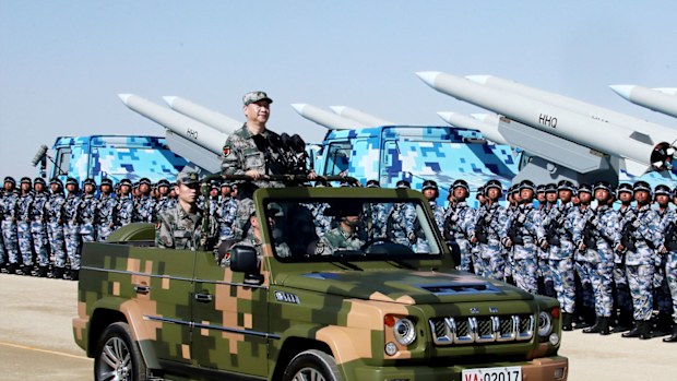 China’s President Xi Jinping told troops China needed a strong military “more than ever” as it moved "closer to the goal of the great rejuvenation of the Chinese nation” (Li Tao/Xinhua via AP).