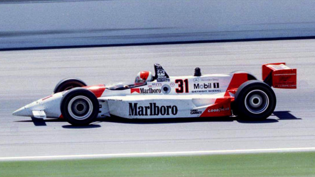 Al Unser Jr on the way to victory at the 1994 Indy 500.