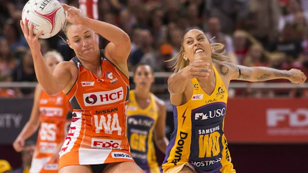 Kimberlee Green of the Giants during the Super Netball 
