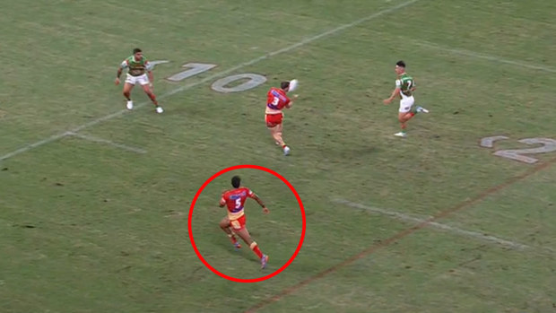 Euan Aitken chose the wrong side to pass, ignoring teammate Robert Jennings who was wide open on the left wing