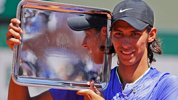 Alexei Popyrin 2017 French Open boys singles.