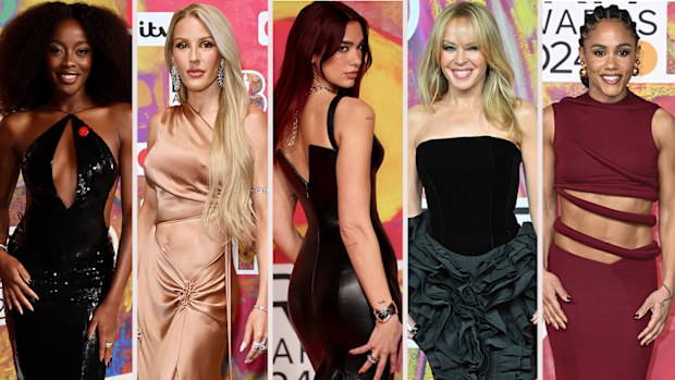 Celebrities on the BRIT Awards red carpet