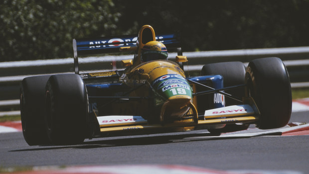 Roberto Moreno, driving in what turned out to be his final race for Benetton.