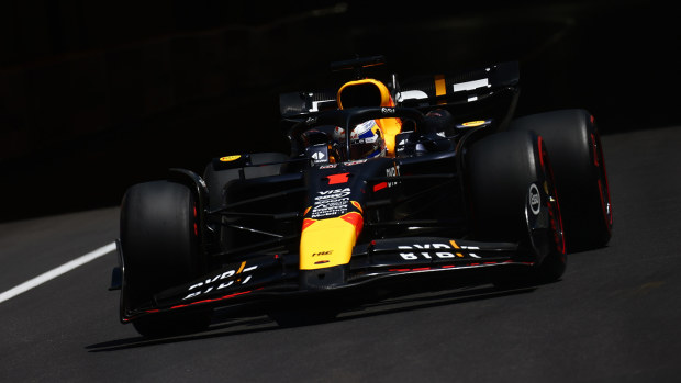 Max Verstappen during qualifying for the Monaco Grand Prix.