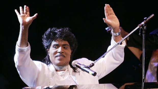 In this Aug. 19, 2004 file photo, Little Richard performs at Westbury Music Fair in Westbury, NY