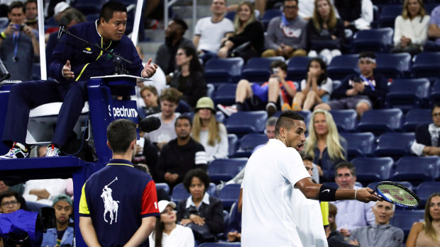 Kyrgios during his round one win