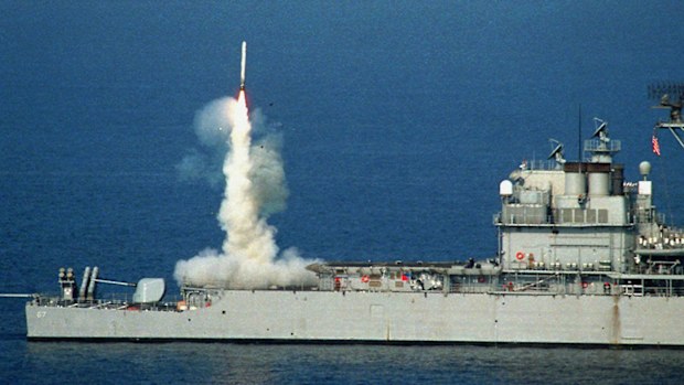 A missile is launched from the USS Shiloh in 1996. The current crew of the ship reportedly 'hate' their job (AP Photo/Official U.S. Navy Photo).