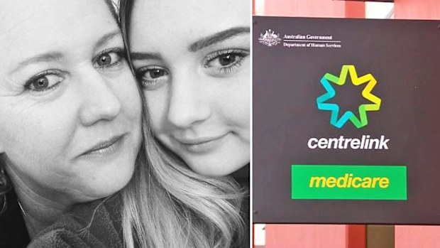 Single mum Megan Alymore, pictured with her daughter, said she was told it could take two months for her to access a sickness allowance through Centrelink.