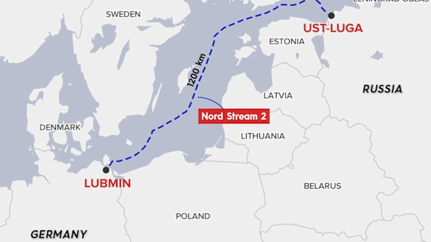 Nord Stream 2 is an undersea 1200km-long natural gas pipeline under the Baltic Sea, which runs from Russia to Germany's Baltic coast.