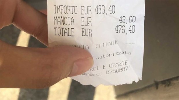 Restaurant bill