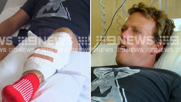 Just days after Mr Christidis' death, a local surfer was pulled from his board by a shark at another NSW beach that left him with a gaping wound in his leg.