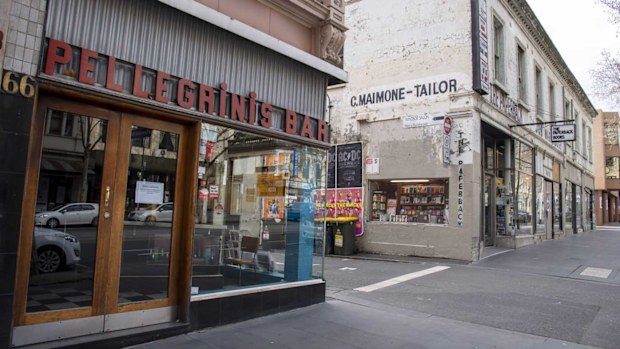 Pellegrini's Cafe and The Paperback book store are closed during lockdown.