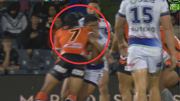 Jarome Luai in pinged for a high shot.