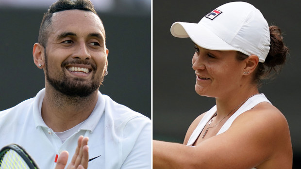 Nick Kyrgios had nothing but praise for Ash Barty ahead of her Wimbledon final showdown. (Getty)