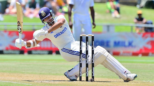 Yashasvi Jaiswal of India during day 2 of the 2nd Test match between South Africa and India at Newlands Cricket Ground on January 04, 2024 in Cape Town, South Africa. (Photo by Grant Pitcher/Gallo Images/Getty Images)