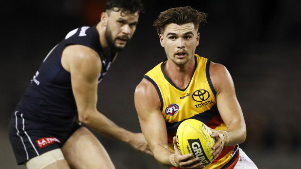 Ben Keays of the Crows in action 