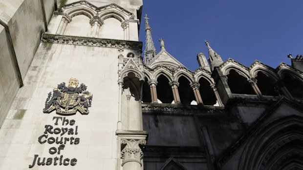 A view of the Royal Courts Of Justice, in London, Tuesday, Jan. 19, 2021