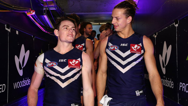 Lachie Neale and Nat Fyfe as teammate back in 2017