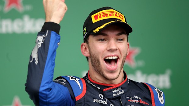 Pierre Gasly took the first podium of his career.