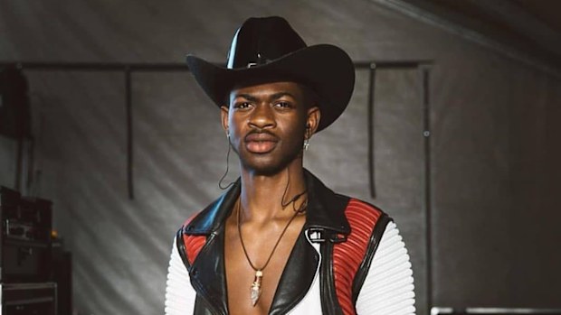 Rapper Lil Nas X wears cowboy hat