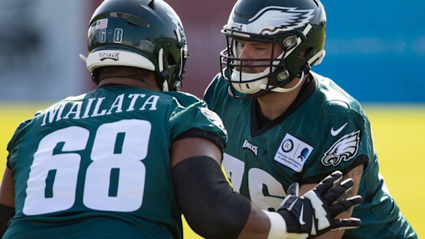 Mailata at Eagles training camp