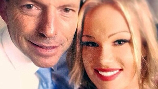 Ms Candy and former Prime Minister Tony Abbott. (Instagram) 