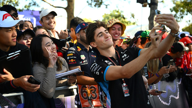 Jack Doohan of Australia and Alpine F1 greets fans on the Melbourne Walk prior to practice ahead of the F1 Grand Prix of Australia at Albert Park Circuit on March 22, 2024 in Melbourne, Australia. (Photo by Clive Mason - Formula 1/Formula 1 via Getty Images)