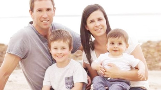 Damien and Melissa little with their sons Koda and Hunter.