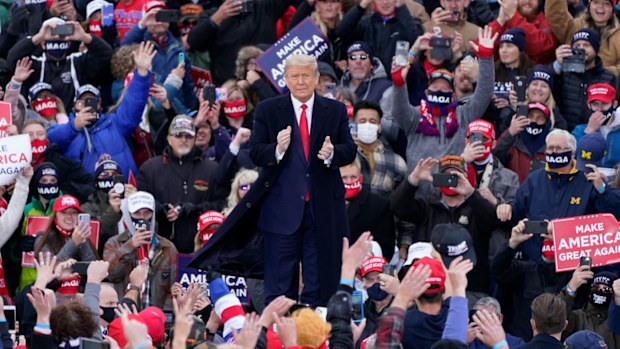 Donald Trump has accused the Democrats of trying to 'erase American history'.