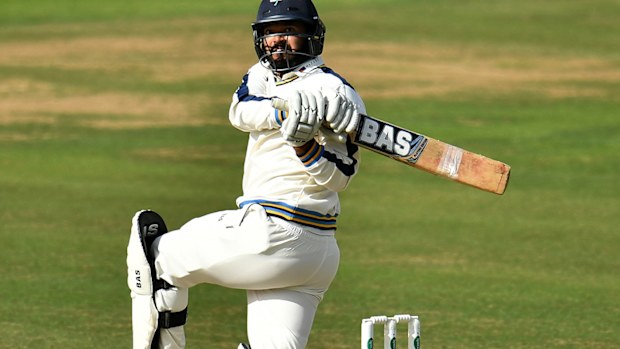 Azeem Rafiq batting for Yorkshire in 2016.