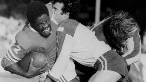 Manfred Moore in 1977 at Belmore Sports Ground