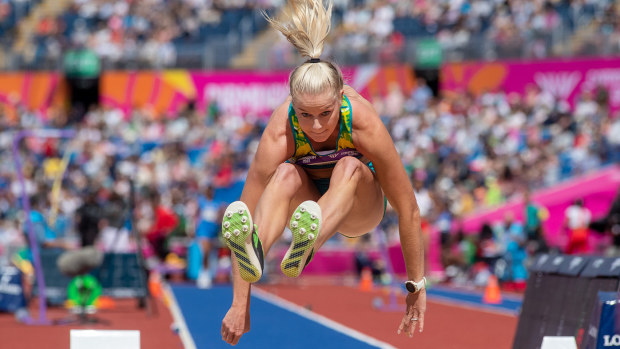 Australia's Brooke Buschkuehl, an Olympic and Commonwealth Games long jumper.