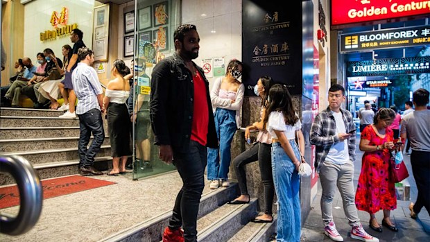 Queues going around the corner for Golden Century in February this year.